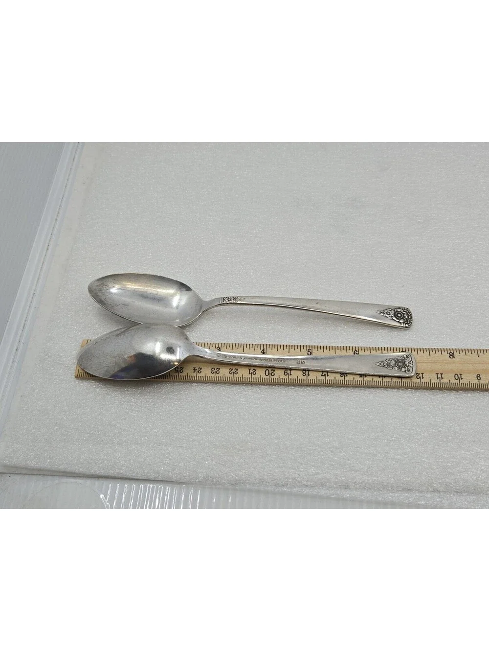 WM Rogers Reinforced Plate IS Silverware Starlight Pattern 2 Tablespoons 7.25